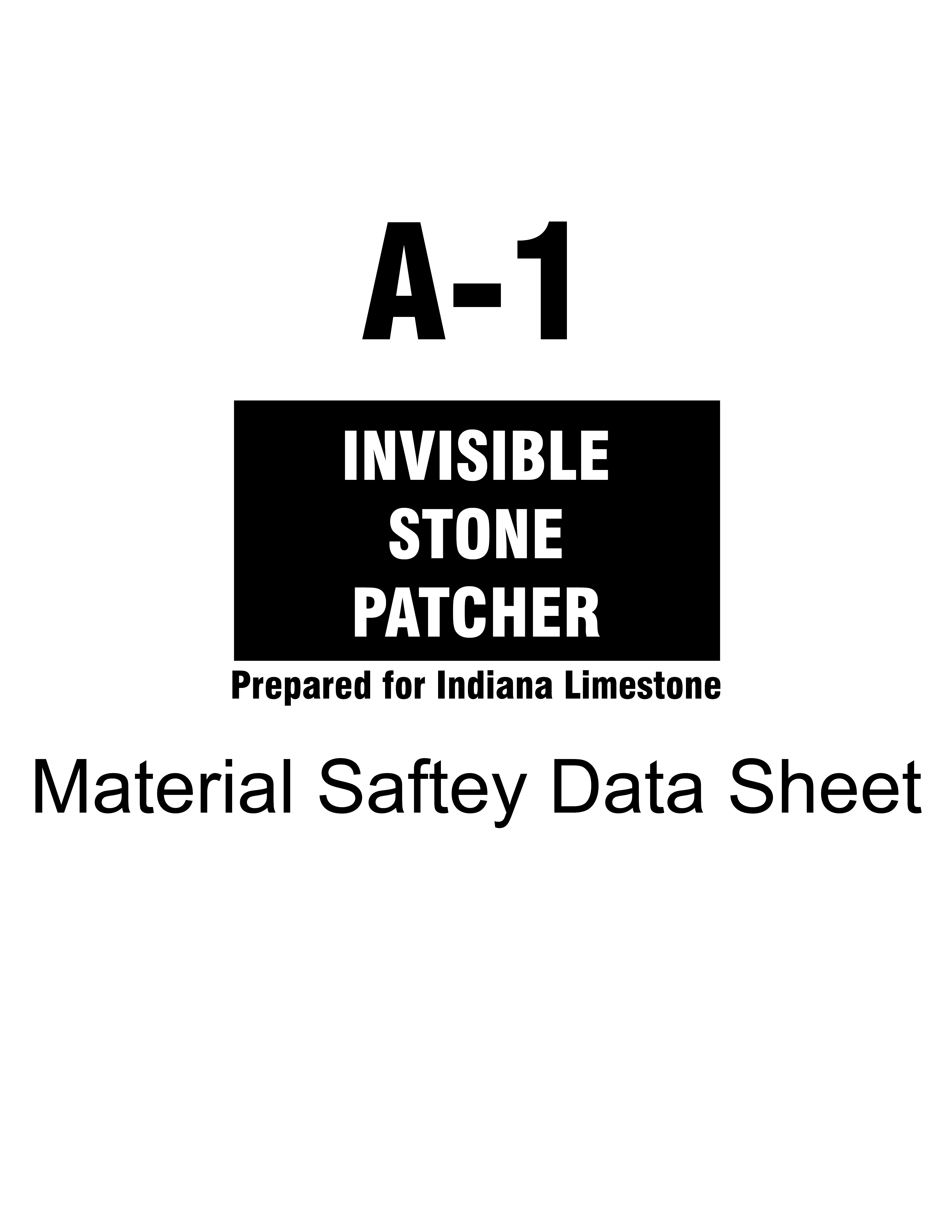 Stone Patch MSDS Cover